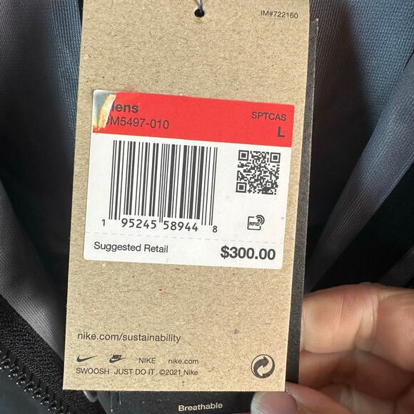 Nike rain jacket zip up zip packets black summer utility sure activewear outdoor - Picture 4 of 16